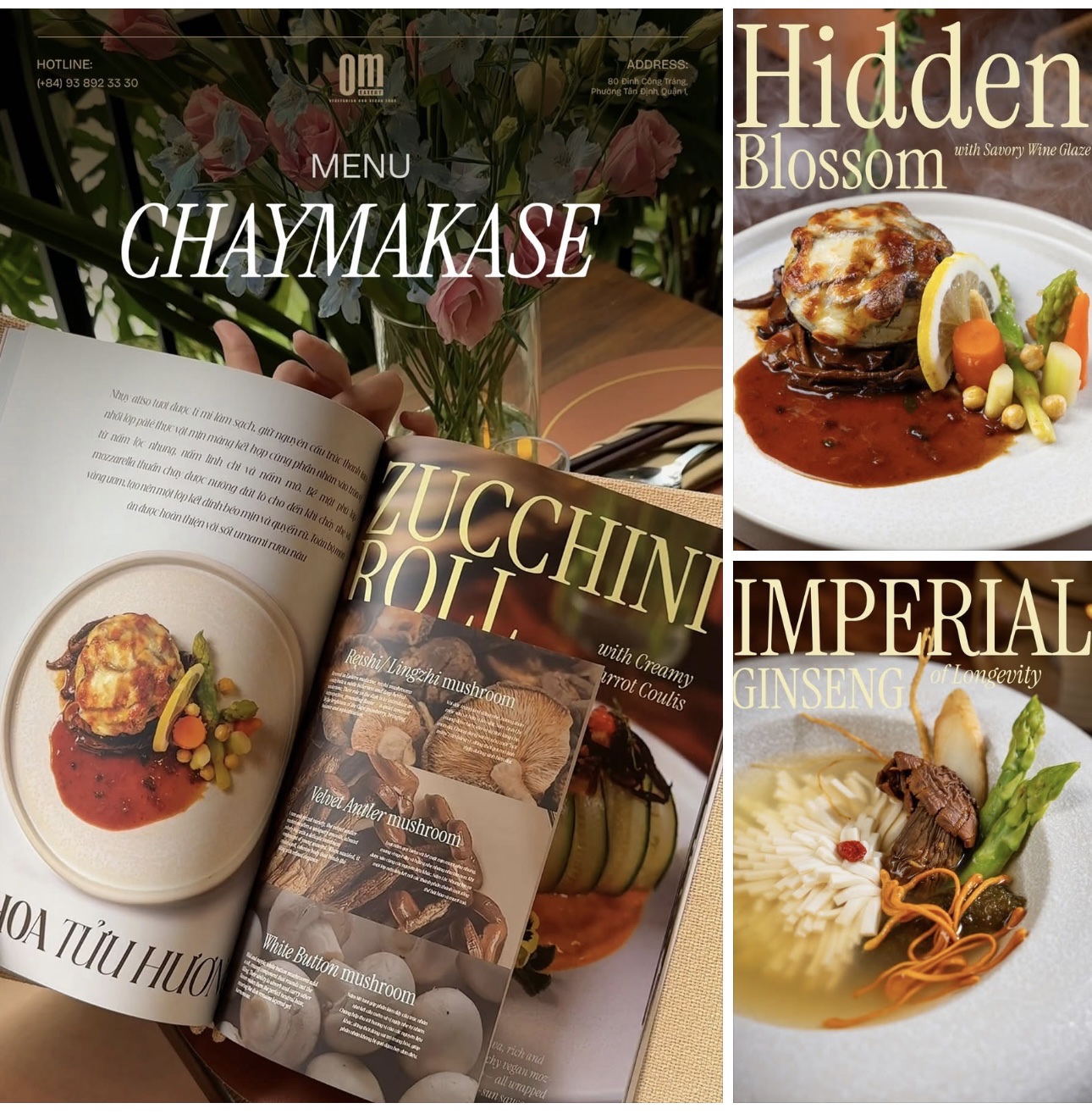 🌱 CHAYMAKASE MENU – NGHỆ THUẬT ẨM THỰC CHAY ĐỘC ĐÁO TẠI OM EATERY 🌱