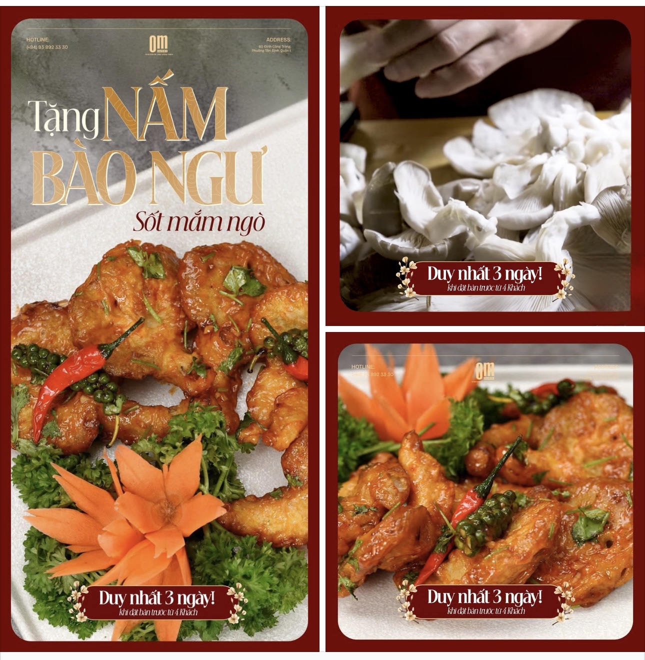 RẰM THÁNG CHẠP – OM EATERY GỬI BẠN NẤM BÀO NGƯ SỐT MẮM NGÒ