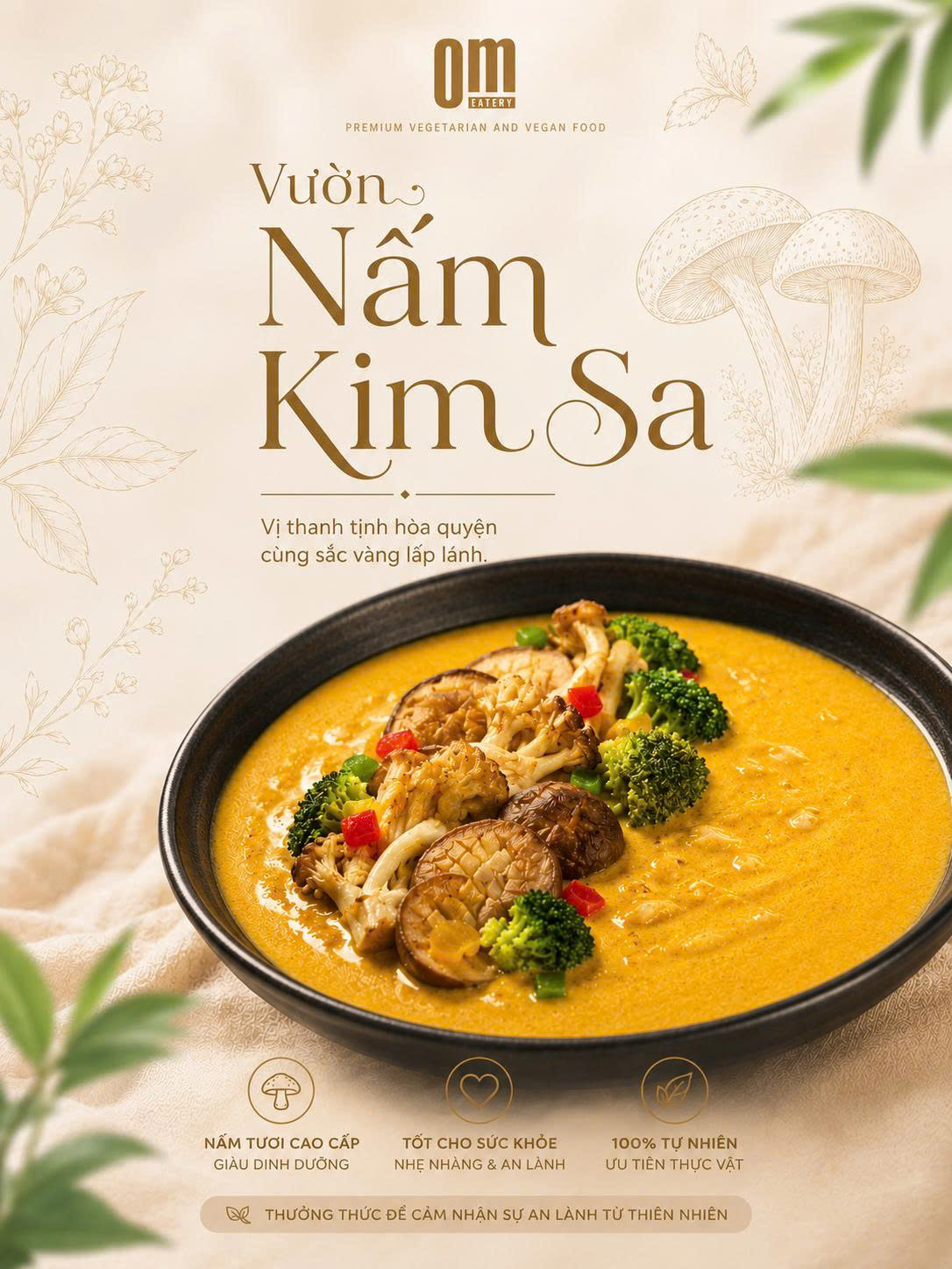 Vườn Nấm Kim Sa - Món Ngon Cho Bữa Cơm Gia Đình Tại OM Eatery