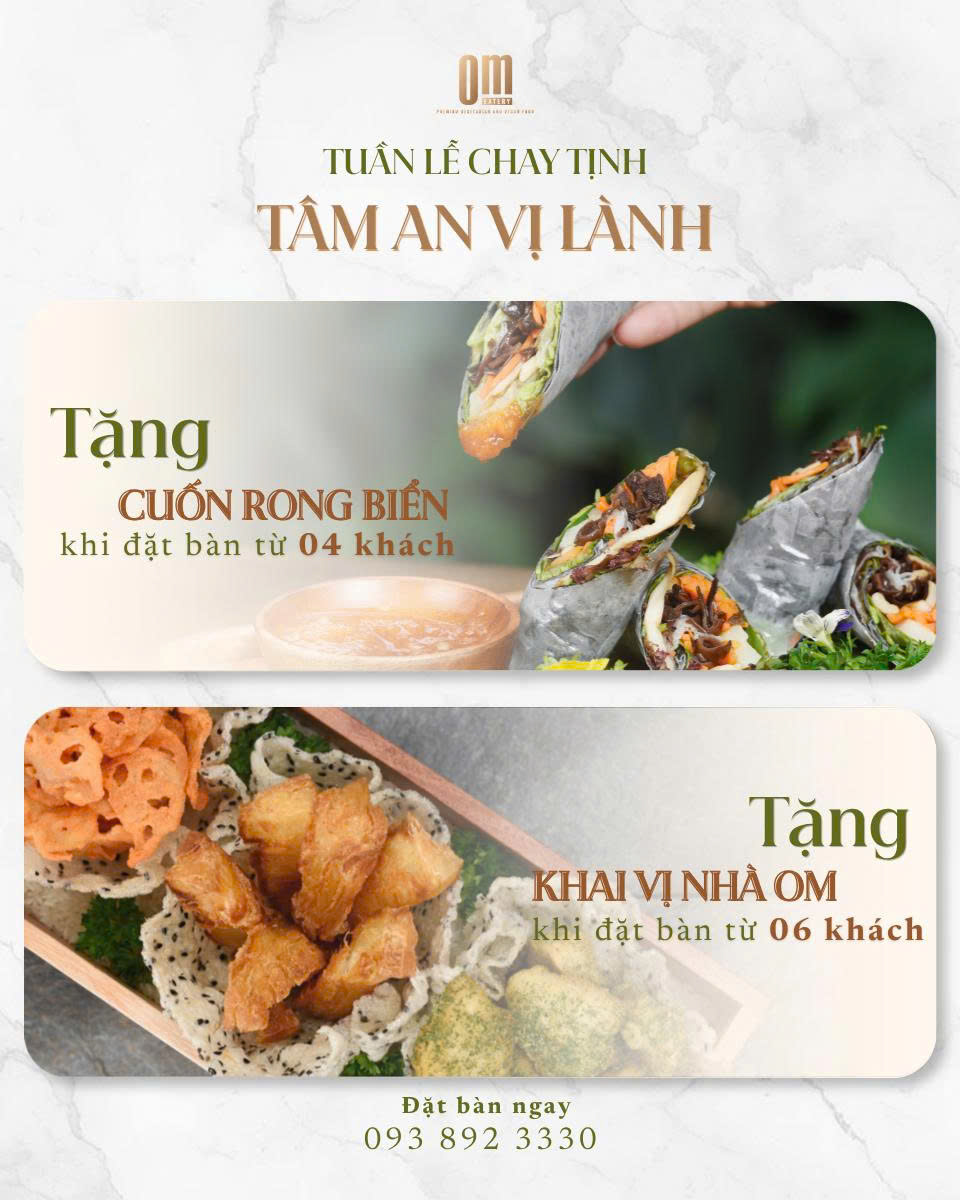 ✨TUẦN LỄ CHAY TỊNH – TÂM AN VỊ LÀNH TẠI OM EATERY ✨