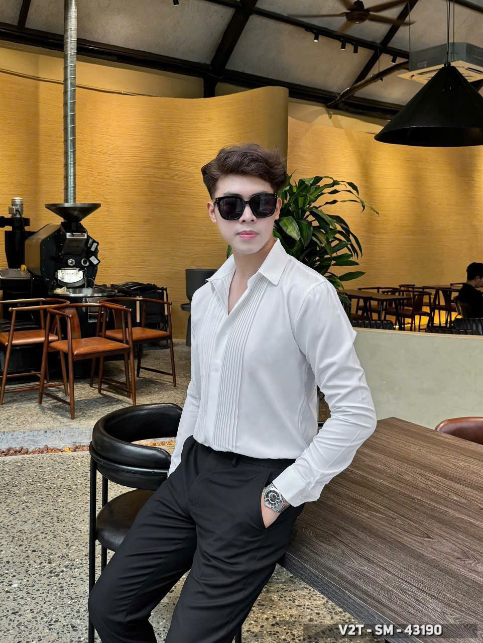 Sơ mi trắng sếp ly công sở S6.2613