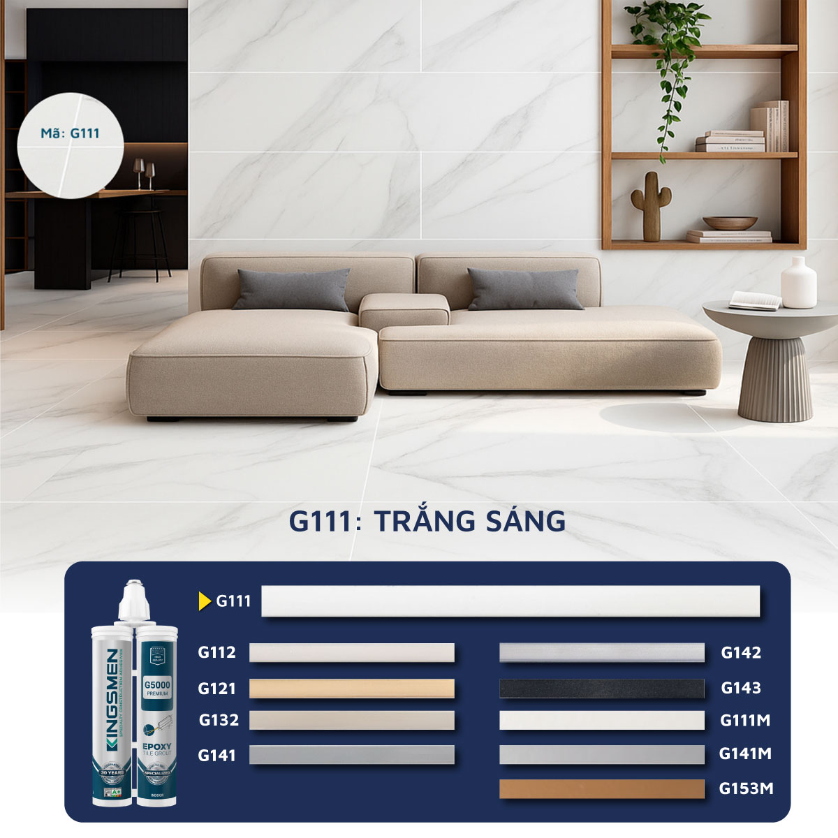 Keo ron gạch Kingsmen G5000
