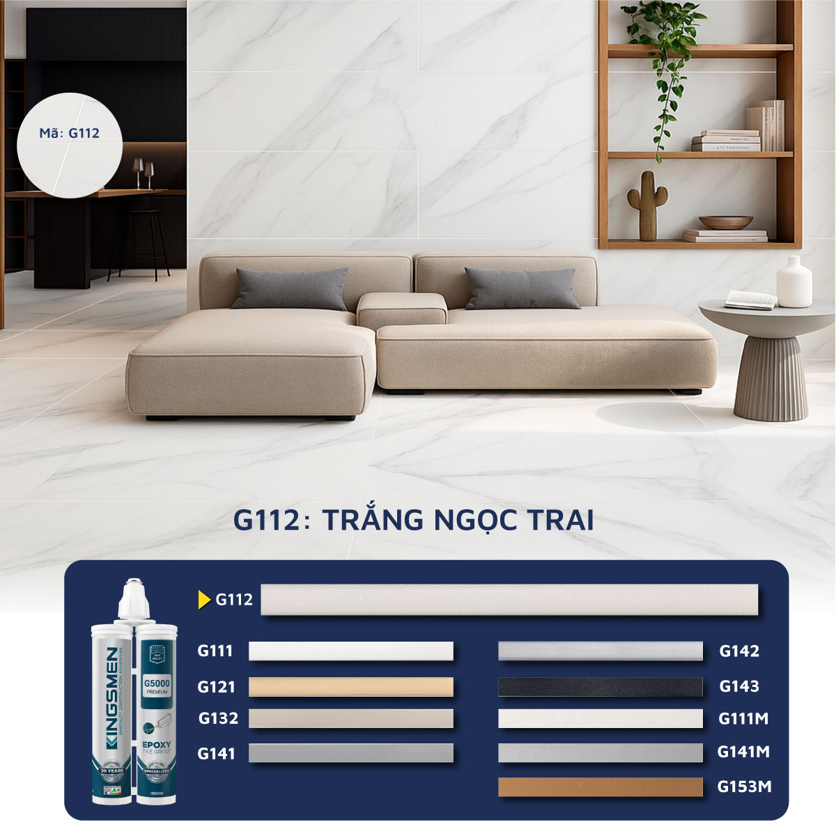 Keo ron gạch Kingsmen G5000