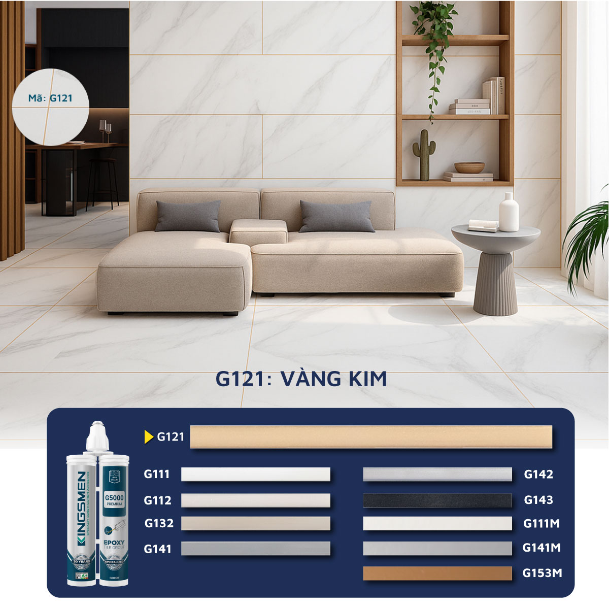 Keo ron gạch Kingsmen G5000