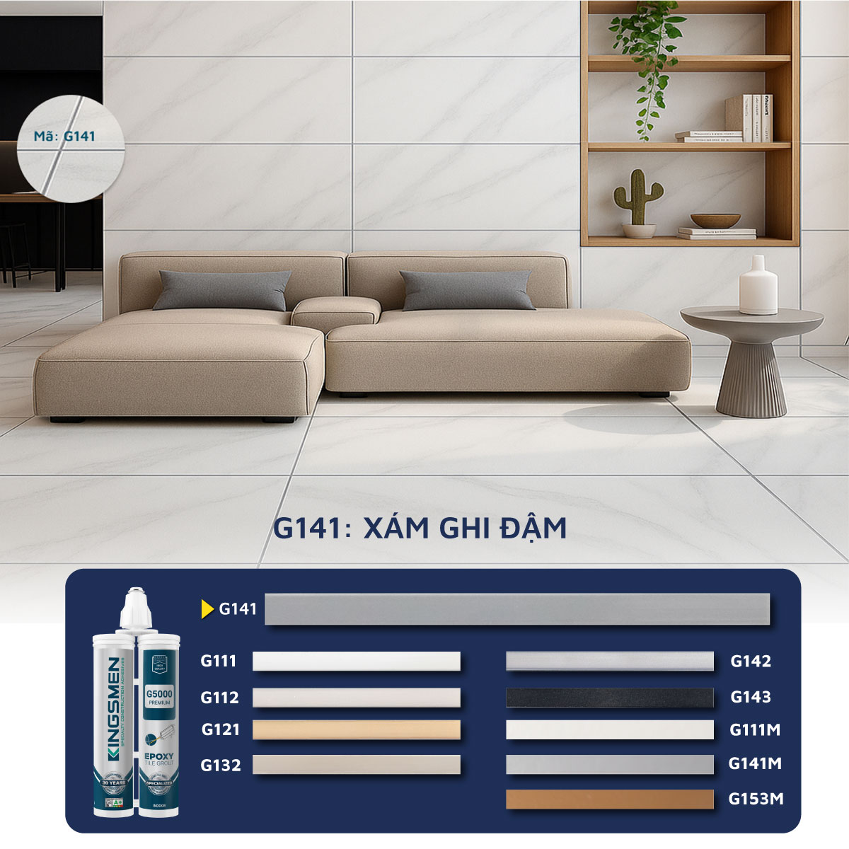 Keo ron gạch Kingsmen G5000
