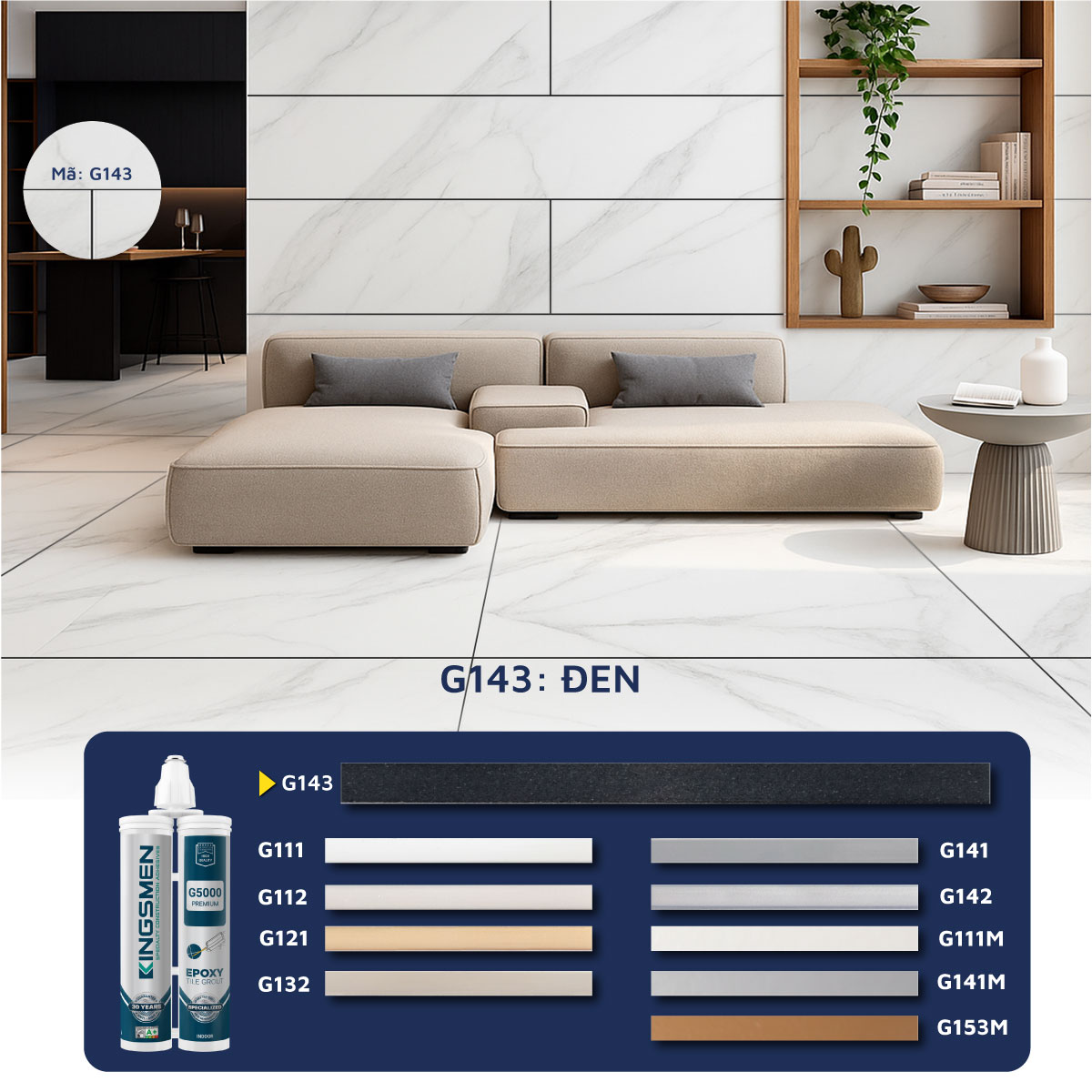Keo ron gạch Kingsmen G5000