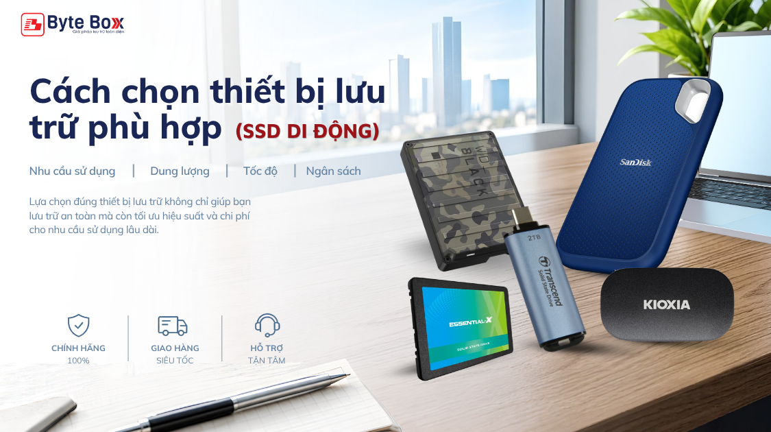 Cách chọn SSD di động theo dung lượng, tốc độ và cổng kết nối
