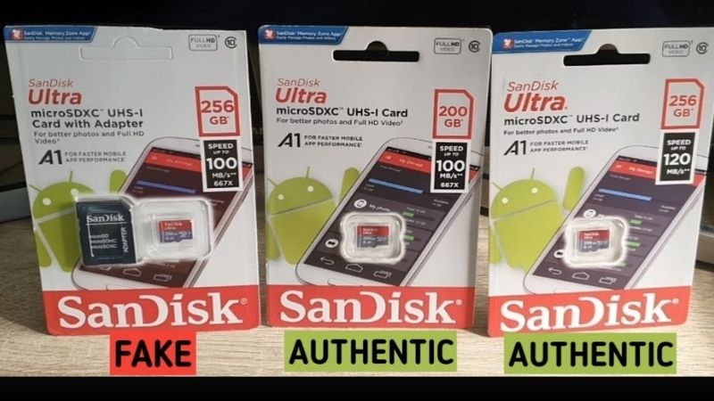 Kiểm tra thẻ nhớ Sandisk chính hãng trước khi mua