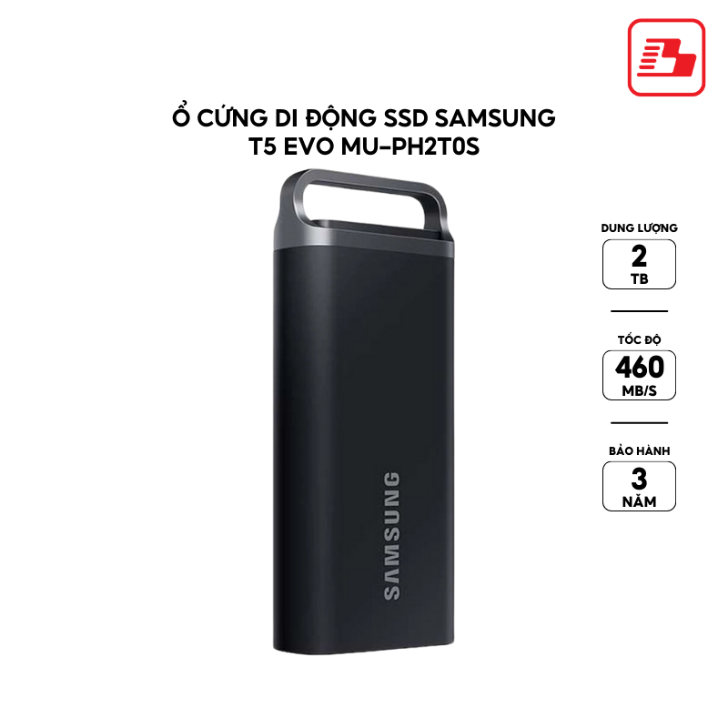 Ổ cứng di động SSD Samsung T5 EVO MU-PH2T0S 2TB 460MB/s Bảo hành 3 năm