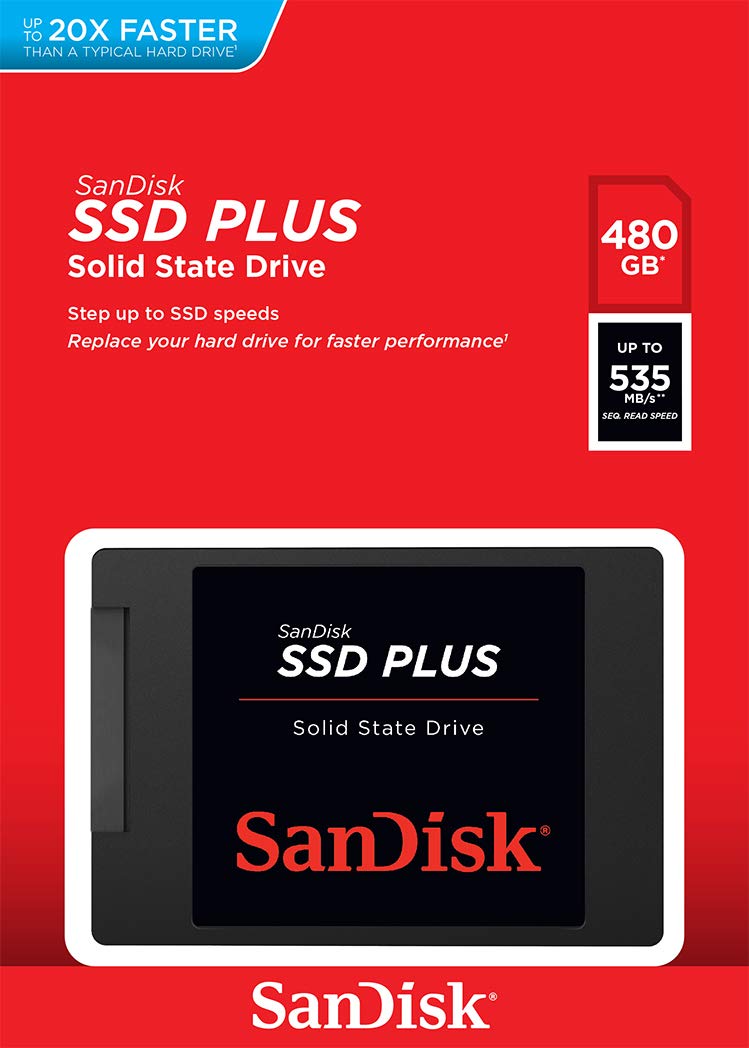 SSD gắn trong SanDisk Plus 1TB 2.5" SATA III upto 535MB/s SDSSDA-1T00-G27 - Bảo hành 3 năm