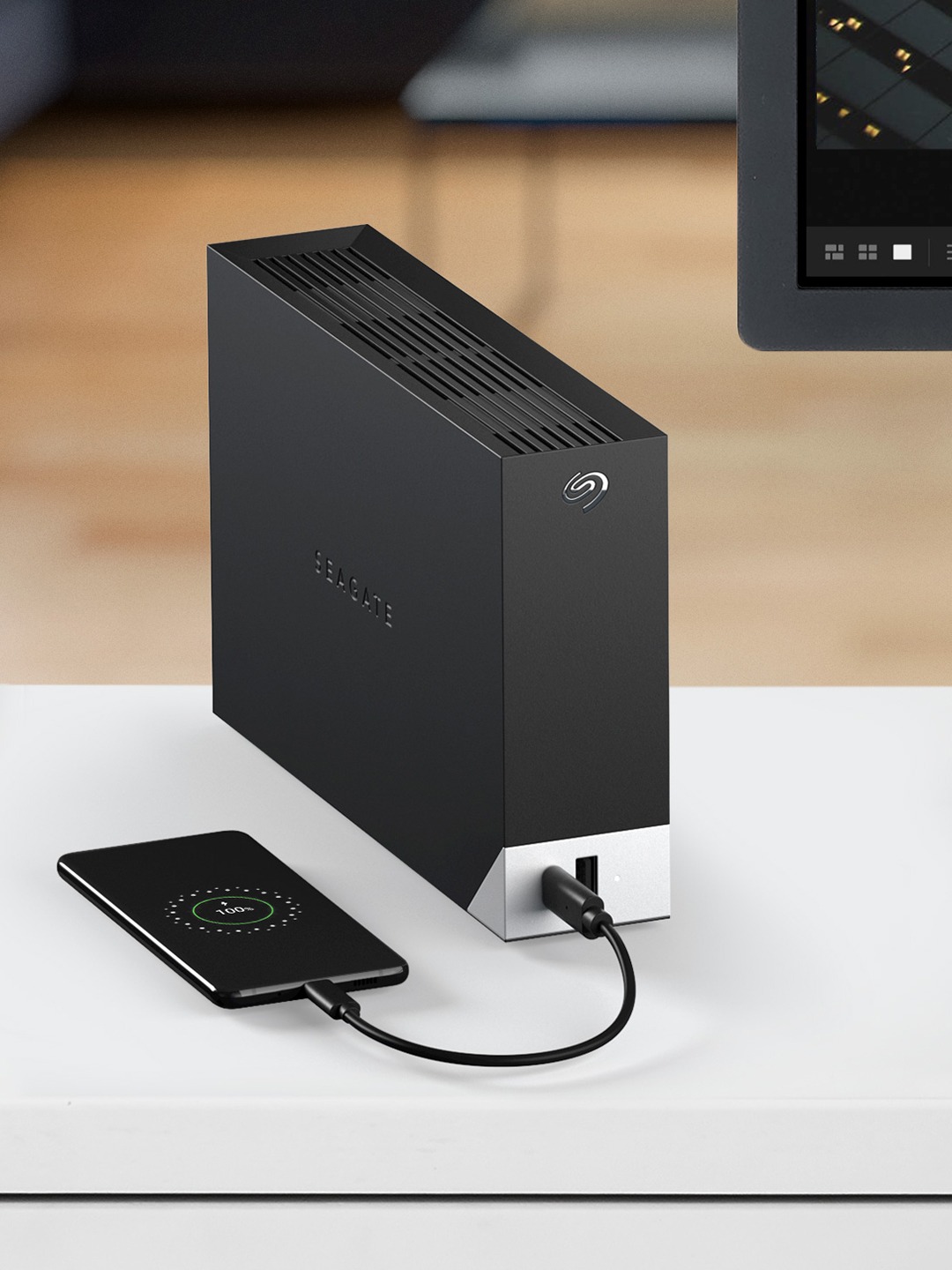 Ổ cứng để bàn HDD Seagate One Touch Desktop Hub 10TB 3.5" USB 3.0 Type C upto 160MB/s STLC10000400 - Bảo hành 3 năm