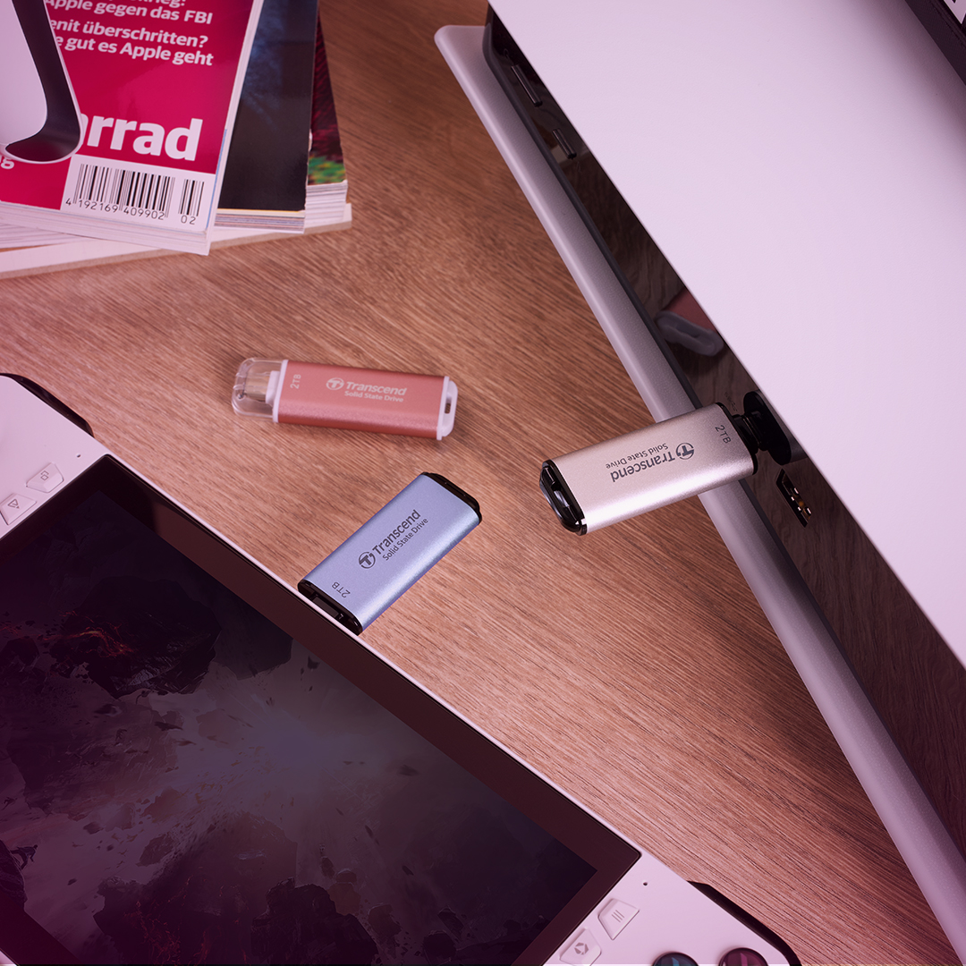 Ổ cứng di động SSD Transcend ESD300 2TB 1050MB/s Xanh TS2TESD300C - Bảo hành 5 năm