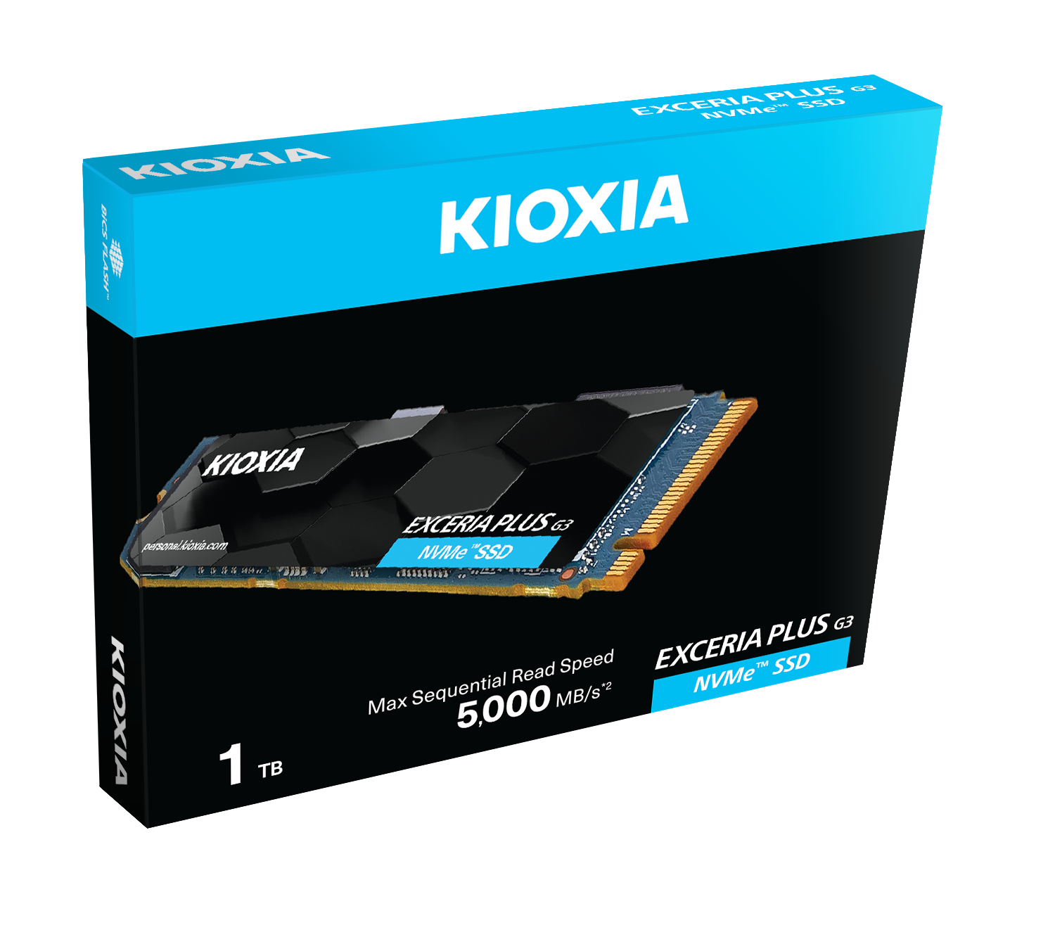 Ổ cứng gắn trong SSD KIOXIA EXCERIA PLUS G3 1TB M2 2280 PCIe4x4 NVMe upto 5000MB/s LSD10Z001TG8 - Bảo hành 5 năm