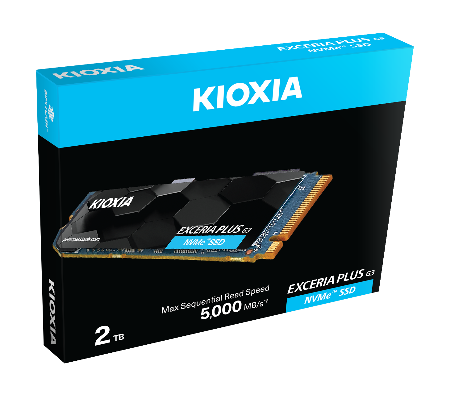 Ổ cứng gắn trong SSD KIOXIA EXCERIA PLUS G3 2TB M2 2280 PCIe4x4 NVMe upto 5000MB/s LSD10Z002TG8 - Bảo hành 5 năm