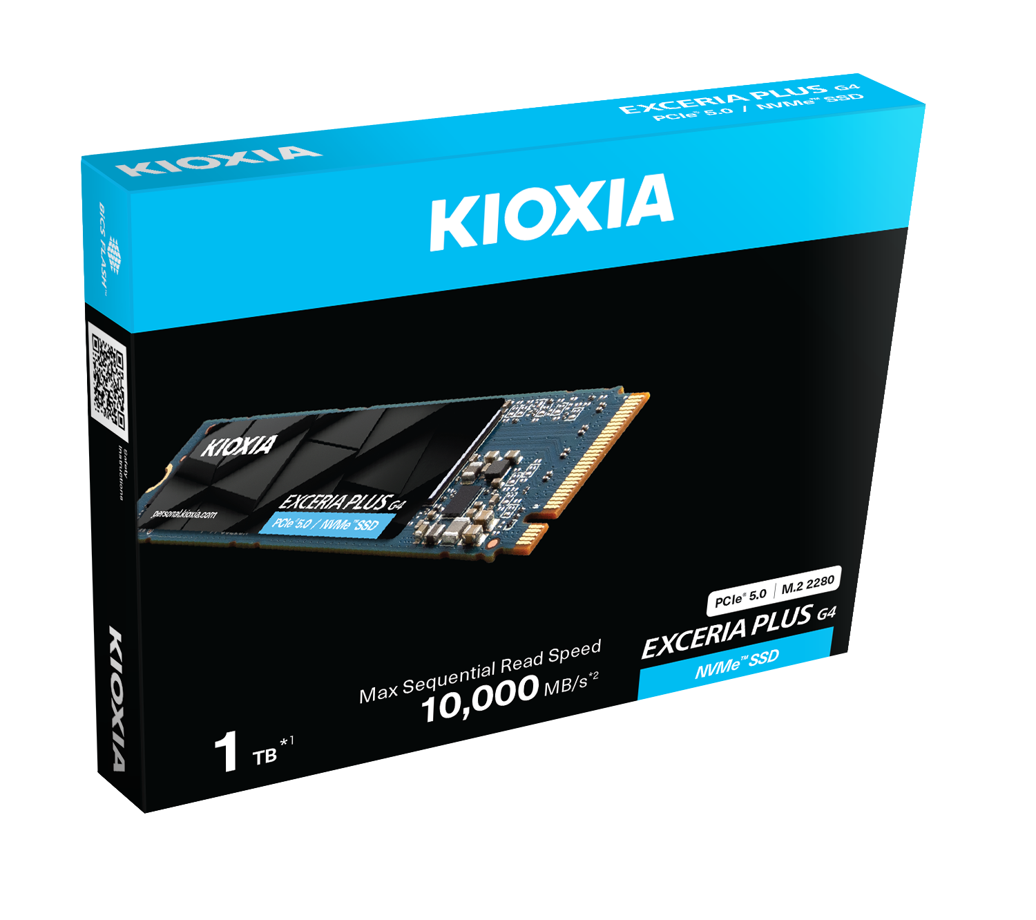 Ổ cứng gắn trong SSD KIOXIA EXCERIA PLUS G4 1TB M2 2280 PCIe Gen5 x4 upto 10000MB/s LVD10Z001TG8 - Bảo hành 5 năm