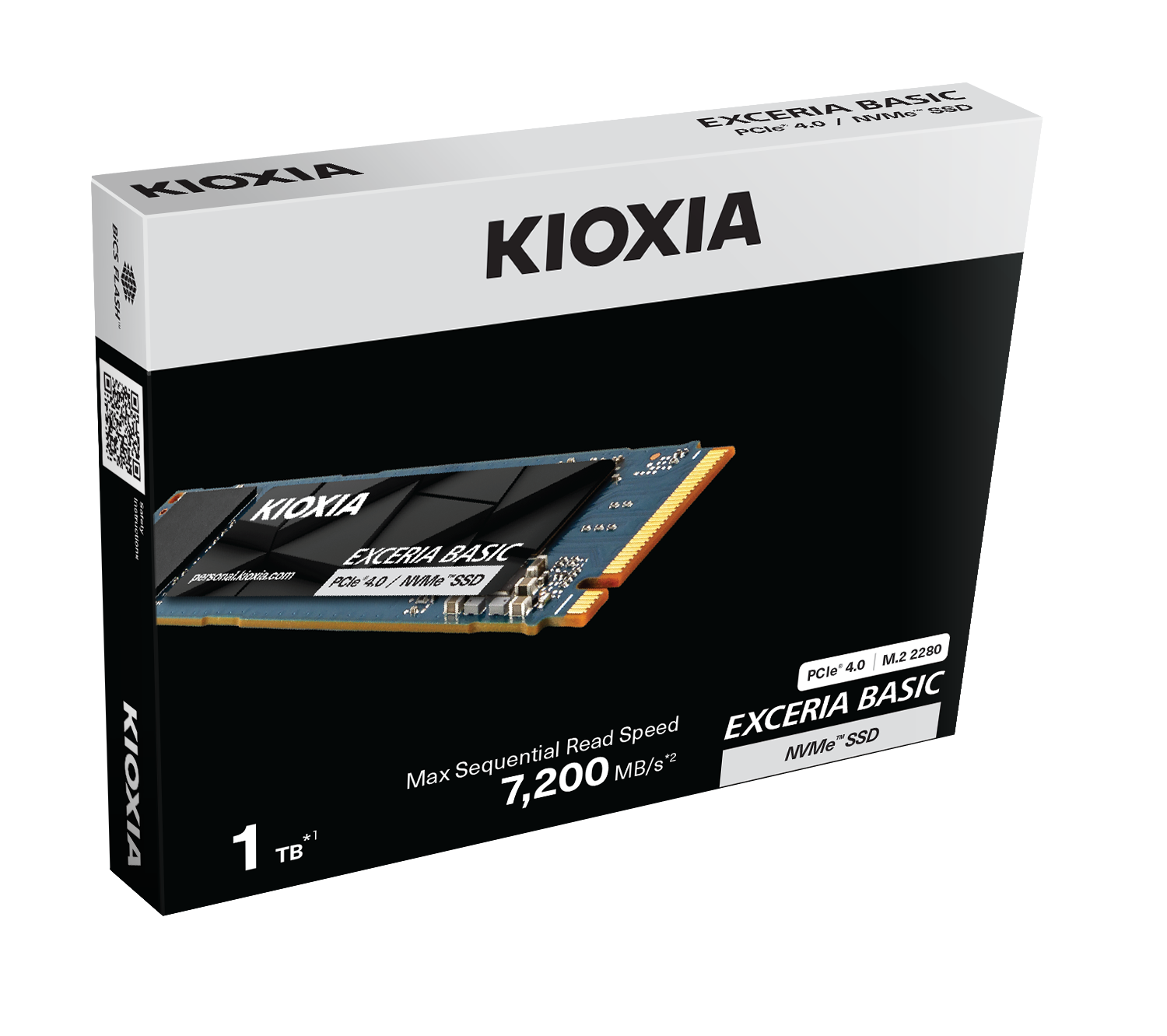 Ổ cứng gắn trong SSD KIOXIA EXCERIA BASIC 1TB M2 2280 PCIe4x4 NVMe upto 7200MB/s LSF10Z001TG8 - Bảo hành 5 năm