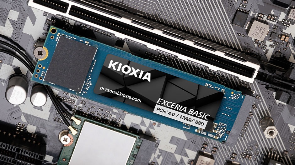 Ổ cứng gắn trong SSD KIOXIA EXCERIA BASIC 1TB M2 2280 PCIe4x4 NVMe upto 7200MB/s LSF10Z001TG8 - Bảo hành 5 năm