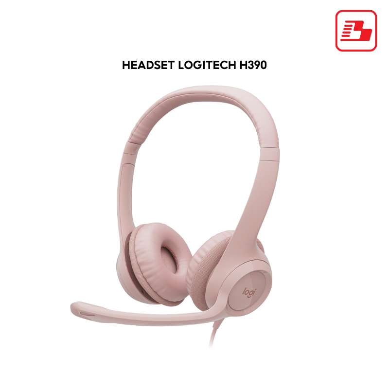 Headset Logitech H390 Pink (Quà tặng WD)