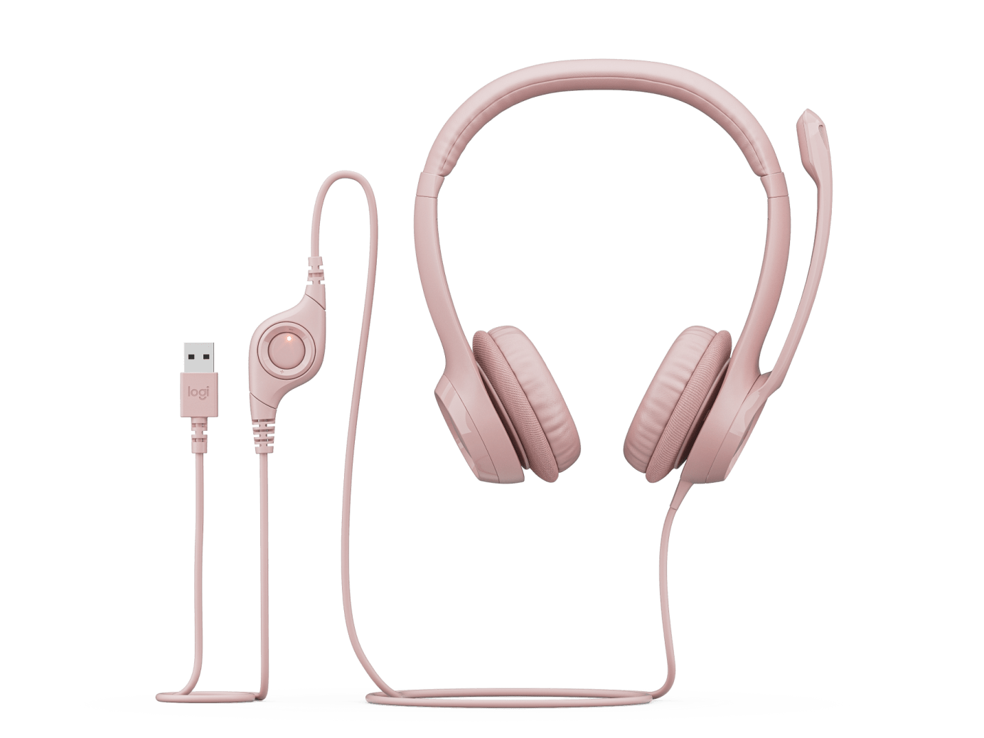 Headset Logitech H390 Pink (Quà tặng WD)