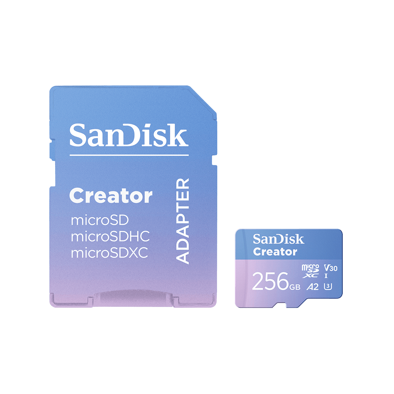 Thẻ nhớ micro SanDisk Creator 256GB V30 U3 C10 A2 UHS-I upto 190MB/s SDSQXAV-256G-GN6MS - Bảo hành 7 năm