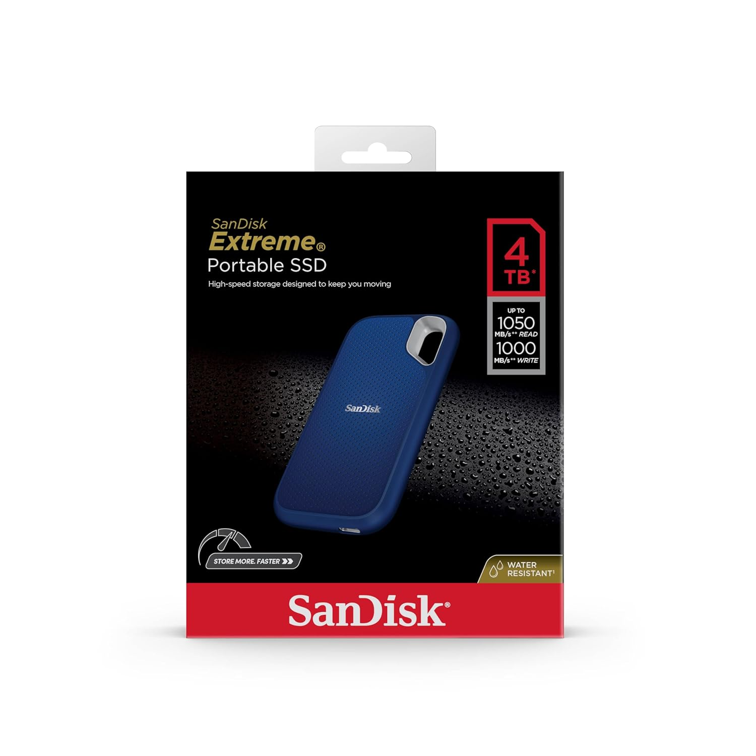 Ổ cứng di động SSD SanDisk Extreme Portable 4TB Royal Blue E61 USB 3.2 upto 1050MB/s  SDSSDE61-4T00-RR25 - Bảo hành 5 năm