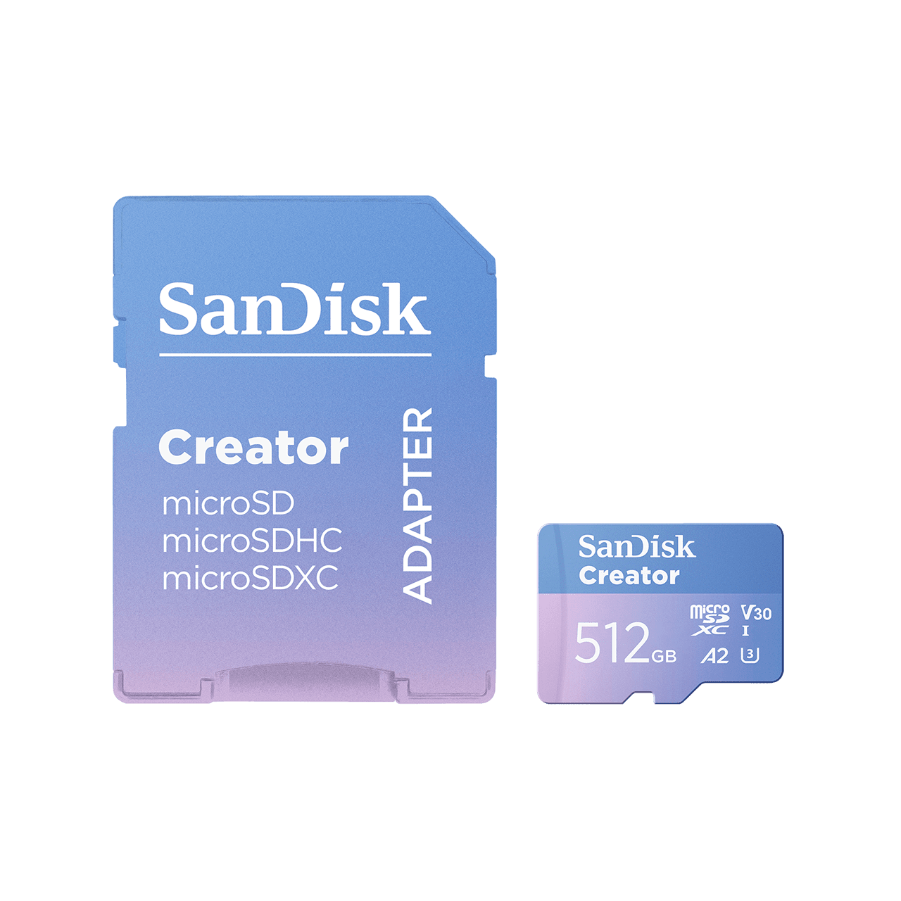 Thẻ nhớ micro SanDisk Creator 512GB V30 U3 C10 A2 UHS-I upto 190MB/s SDSQXAV-512G-GN6MS - Bảo hành 7 năm
