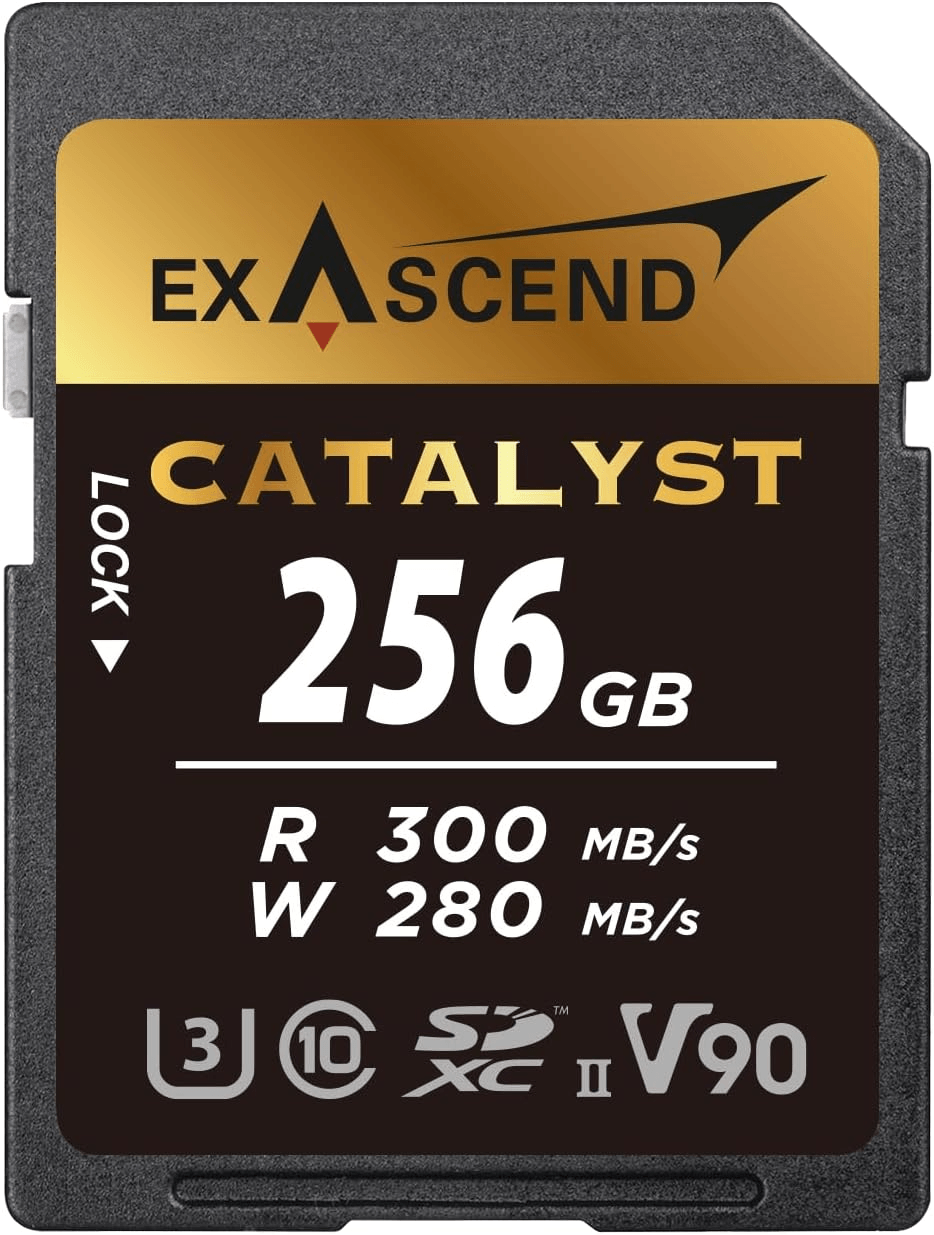 Thẻ Nhớ SDXC Exascend Catalyst 128GB C10 U3 V90 UHS-II SD upto 300MB/s EX128GSDU2 - Bảo hành 5 năm