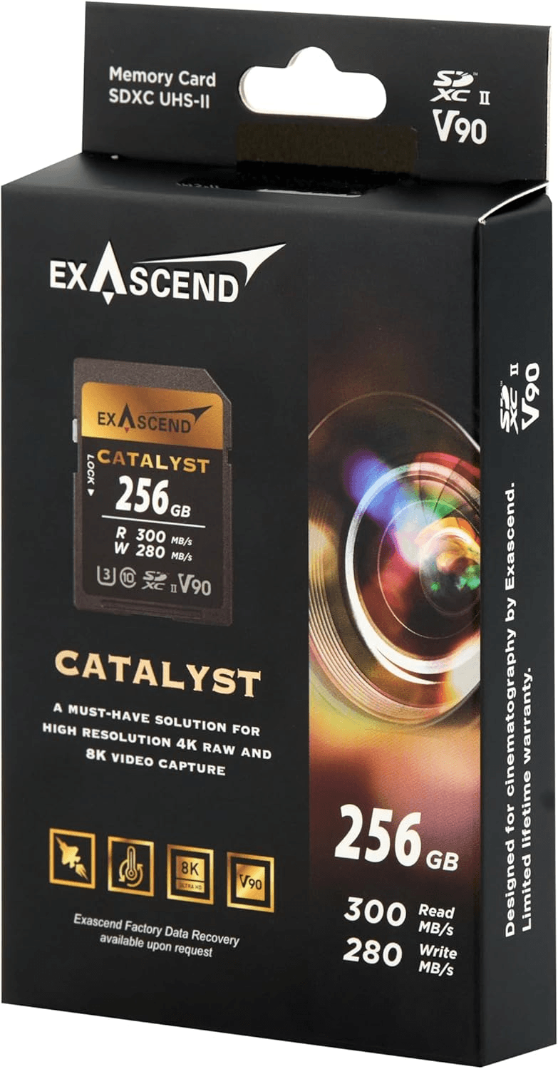 Thẻ Nhớ SDXC Exascend Catalyst 128GB C10 U3 V90 UHS-II SD upto 300MB/s EX128GSDU2 - Bảo hành 5 năm