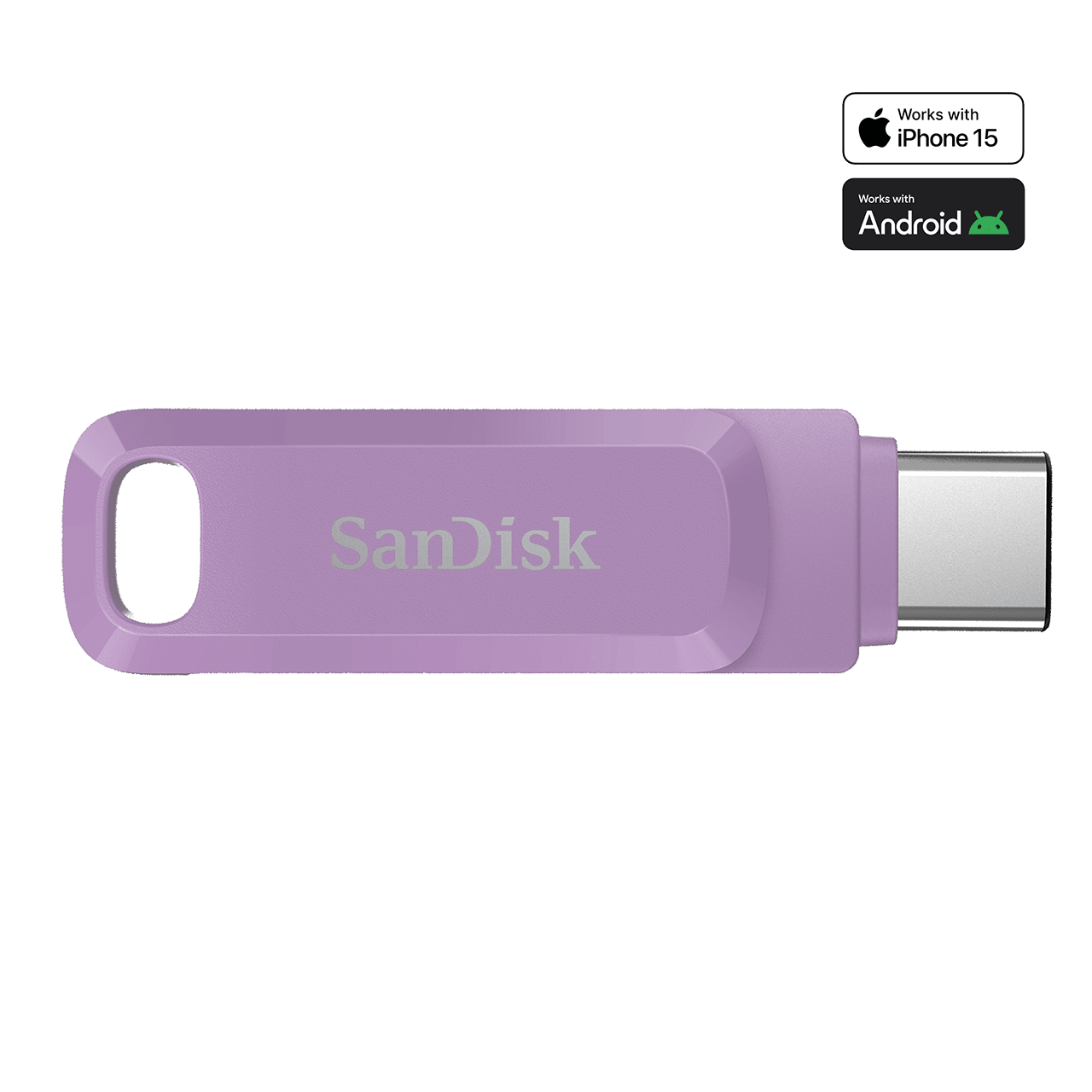 USB 3.1 OTG Sandisk Ultra Dual Drive Go Type-C SDDDC3 128GB 400MB/s SDDDC3-128G-G46L màu tím lavender - Bảo hành 5 năm