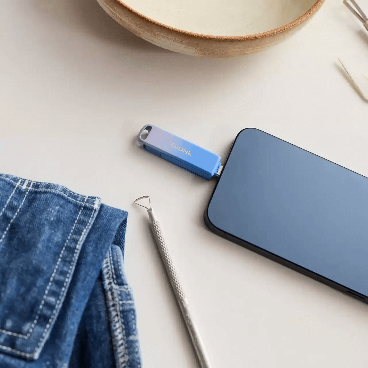USB 3.2 Gen 1 Sandisk Creator Phone Drive SDIXD0N 128GB Type-C & Lightning SDIXD0N-128G-GN6TP - Bảo hành 2 năm
