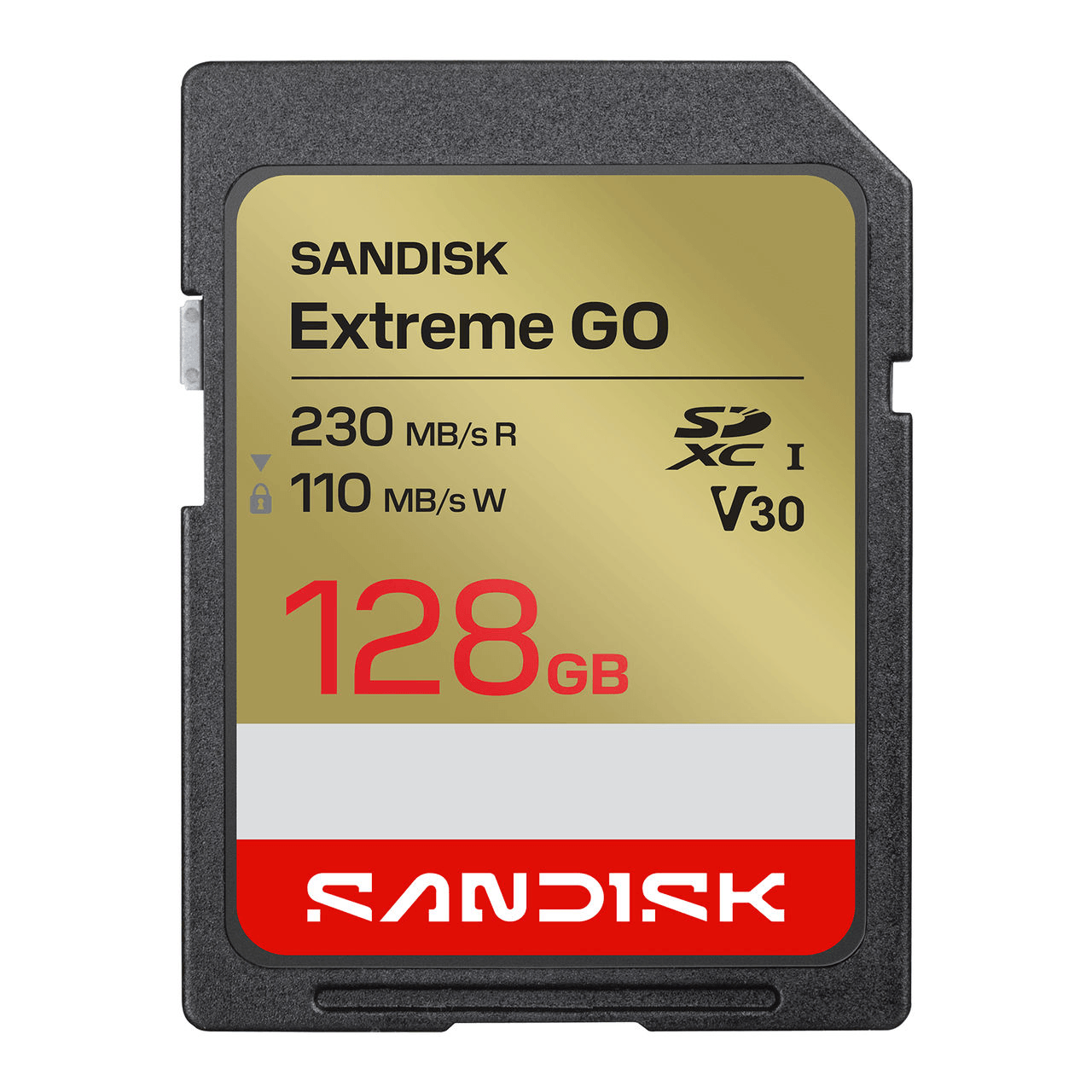 Thẻ Nhớ SDXC SANDISK Extreme® GO 128GB UHS-I 230MB/s R 110MB/s W SDSDXGN-128G-GNCIN - Bảo hành 5 năm