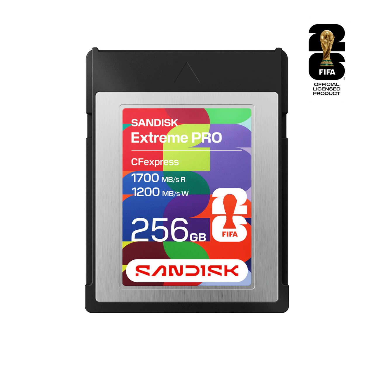 Thẻ nhớ CFexpress Type B SanDisk FIFA World Cup 2026 256GB PCIe upto 1700MB/s SDCFE-256G-GF4NN - Bảo hành 7 năm
