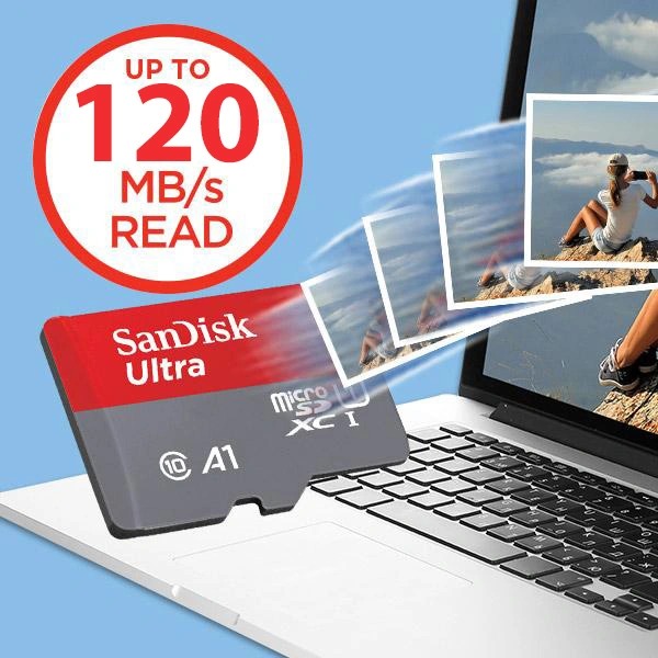 Thẻ nhớ MicroSDXC SanDisk Ultra 32GB A1 C10 U1 UHS-I 120MB/s SDSQUA4-032G-GN6MN - Bảo hành 7 năm