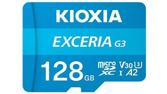 Thẻ nhớ MicroSD KIOXIA EXCERIA 128GB C10 UHS-I U3 V30 A2 upto 160MB/s LMEX3L128GG4 - Bảo hành 5 năm