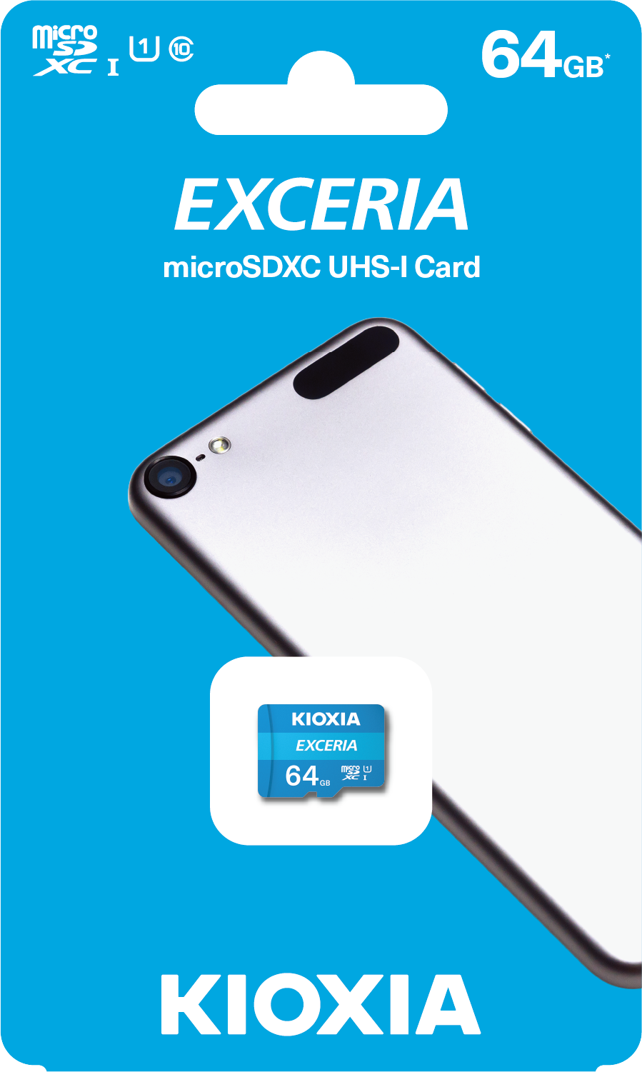 Thẻ nhớ MicroSD KIOXIA EXCERIA 64G C10 U1 upto 100MB/s LMEX1L064GG4 - Bảo hành 5 năm