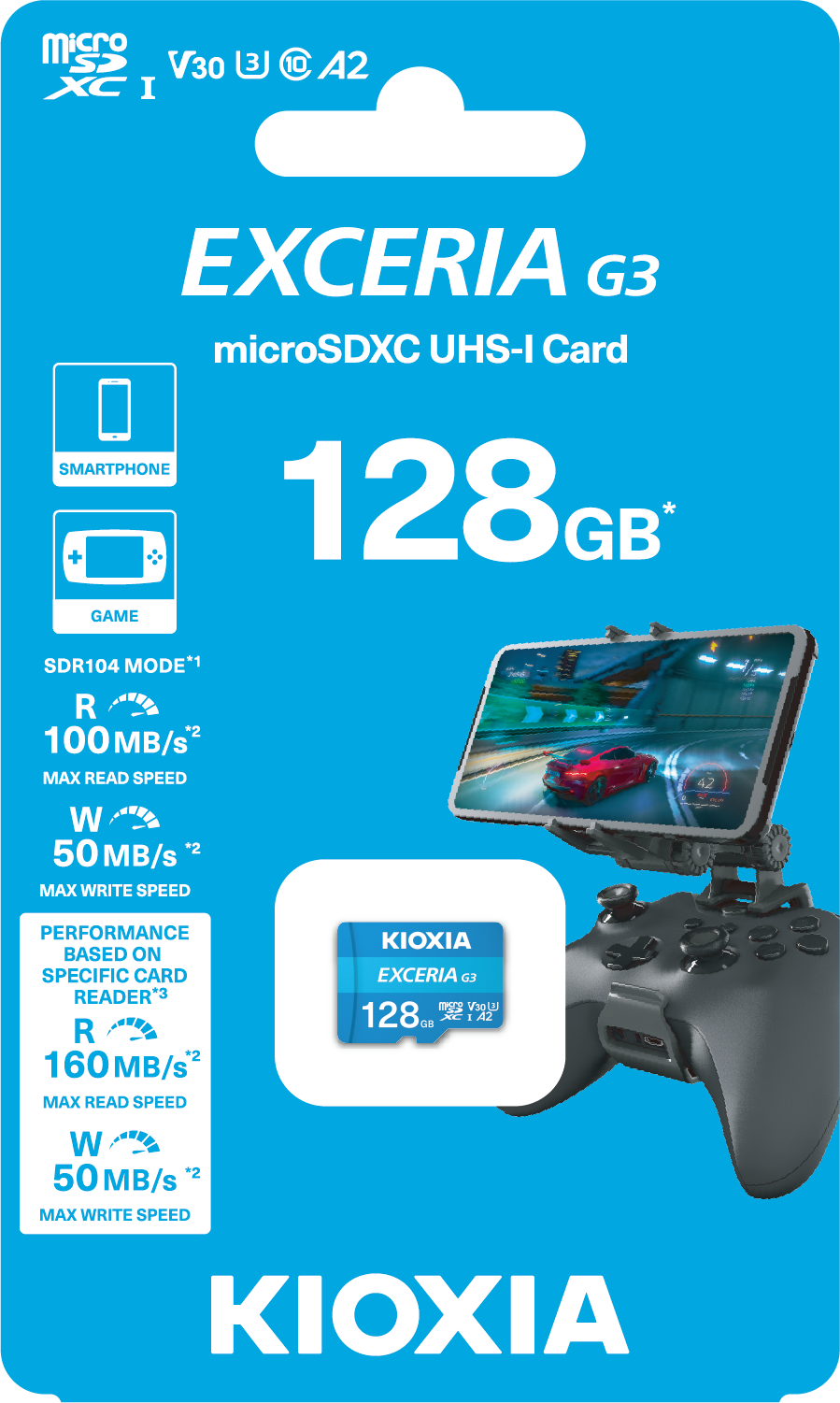 Thẻ nhớ MicroSD KIOXIA EXCERIA 128GB C10 UHS-I U3 V30 A2 upto 160MB/s LMEX3L128GG4 - Bảo hành 5 năm
