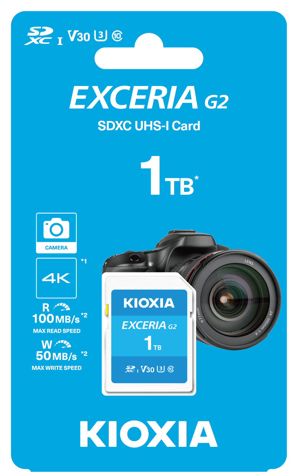 Thẻ nhớ SDXC KIOXIA EXCERIA 1TB C10 UHS-I U3 V30 A1 upto 100MB/s LNEX2L001TG4 - Bảo hành 5 năm