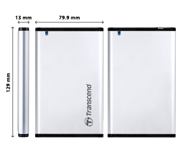 Hộp đựng / Box ổ cứng 2.5" Transcend TS0GSJ25S3 (bạc) - Bảo hành 2 năm