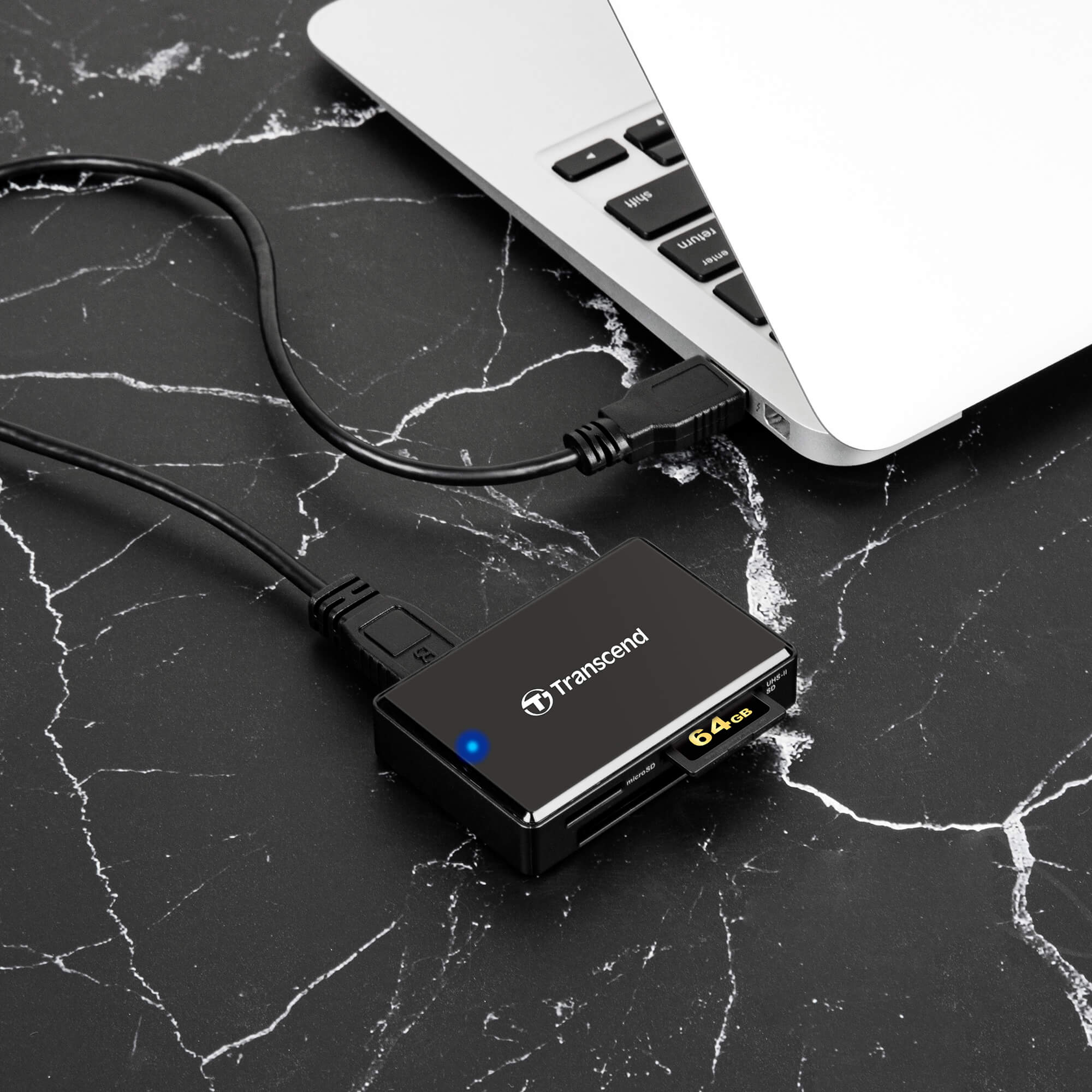 Đầu đọc thẻ nhớ All-in-1 USB 3.0/3.1 Transcend TS-F9K2 - Bảo hành 2 năm