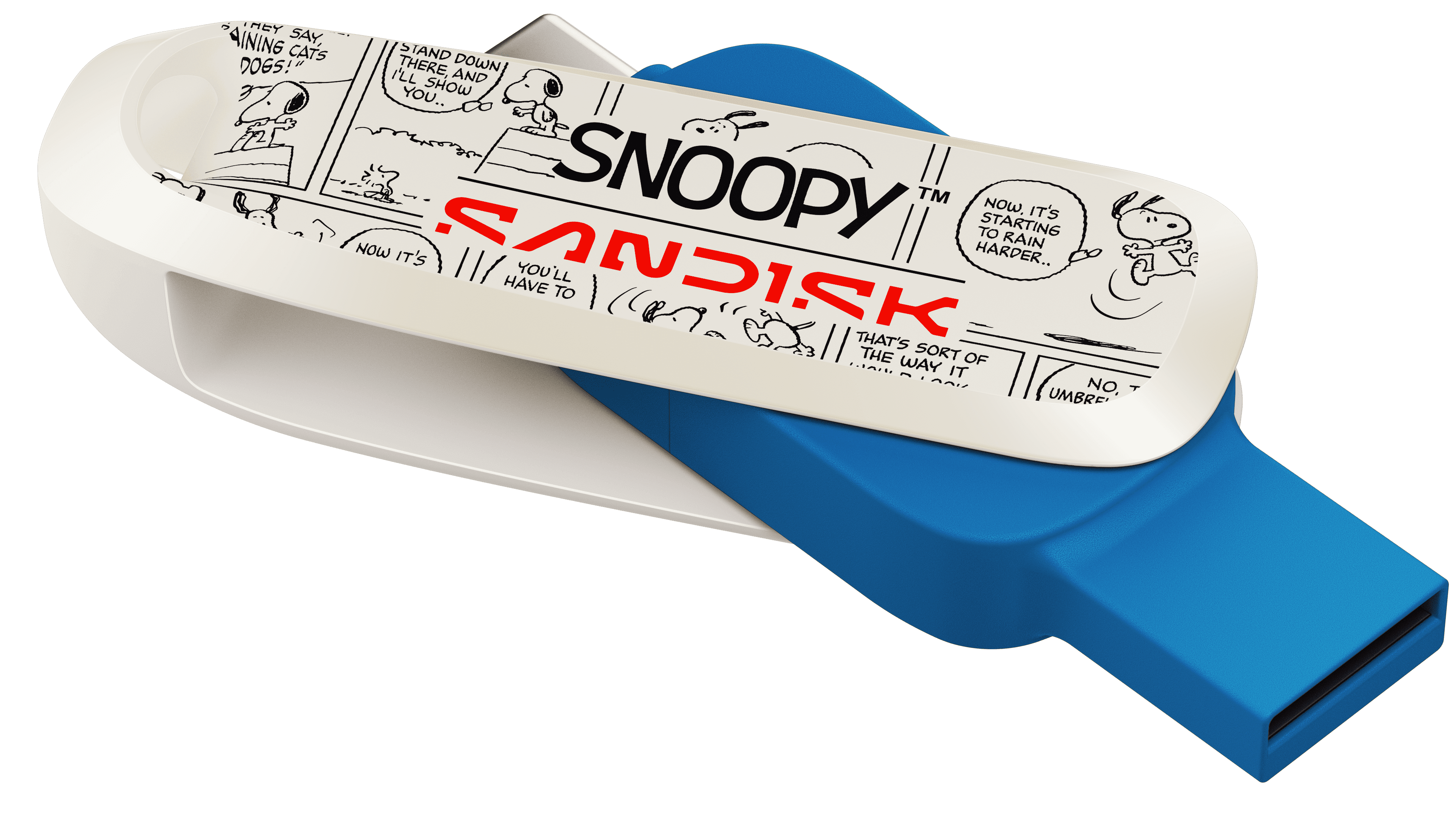 USB 3.2 OTG Sandisk Snoopy Phone Drive Type-C SDDDC6 256GB 100MB/s SDDDC6-256G-PS46 Màu Xanh - Bảo hành 5 năm