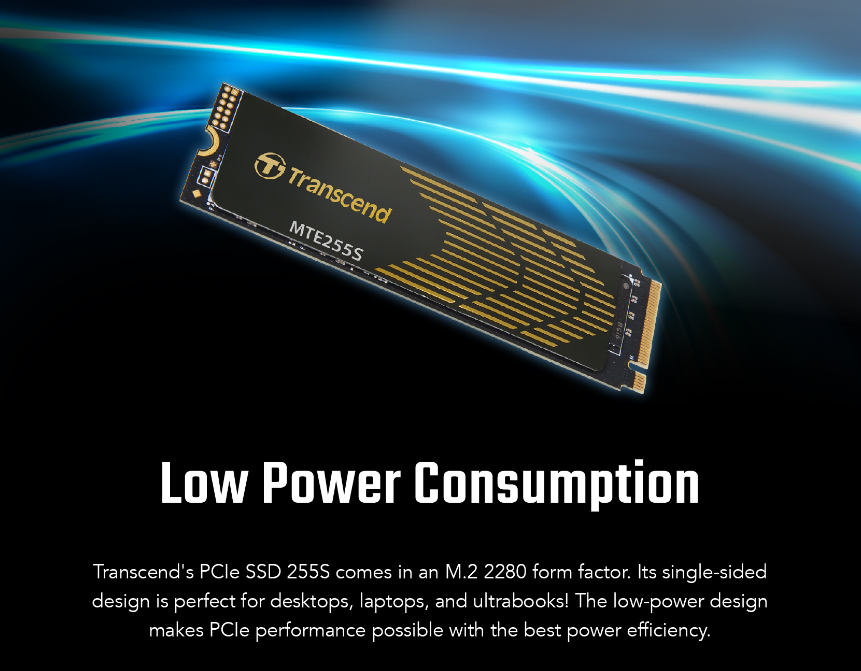 Ổ cứng gắn trong SSD Transcend TS2TMTE255S Heatsink 2TB M.2 2280 NVMe PCIe Gen4 x4 R/W 7400/6100MB/s - Bảo Hành 5 năm