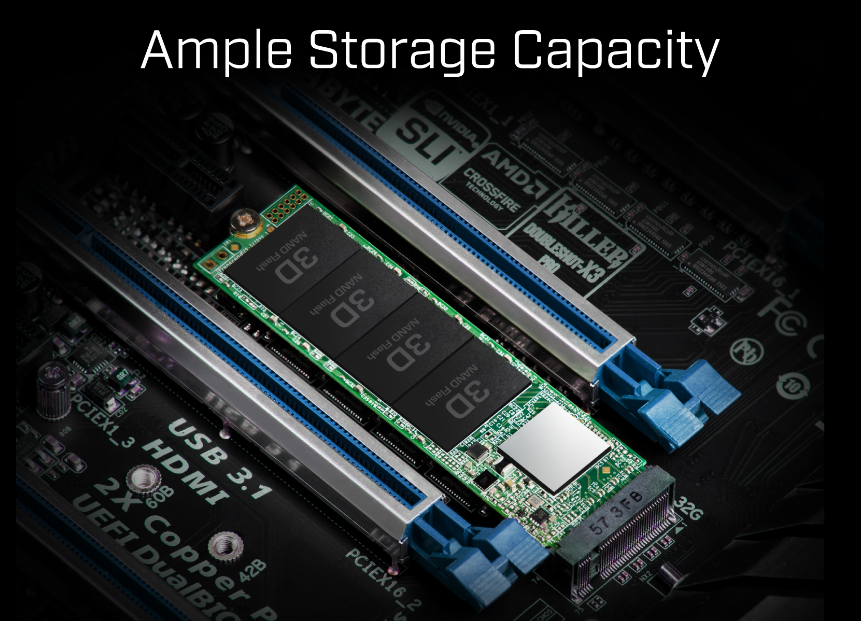 Ổ cứng gắn trong 250GB SSD115S M.2 2280, PCIe Gen3x4, Transcend (up to R/W: 3000/1300MB/s) - Bảo Hành 3 năm