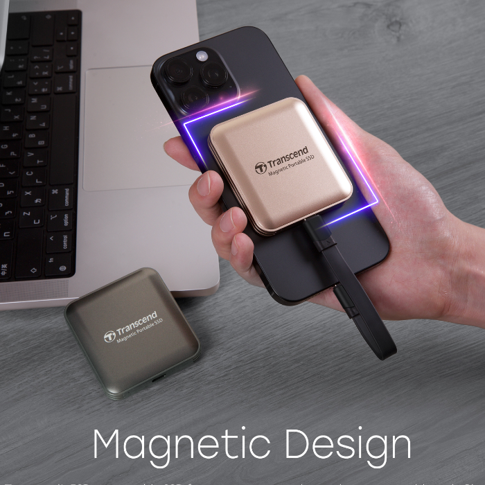 Ổ cứng di động SSD Transcend Magsafe 2TB 2500MB/s màu xám TS2TESD420C - Bảo hành 5 năm