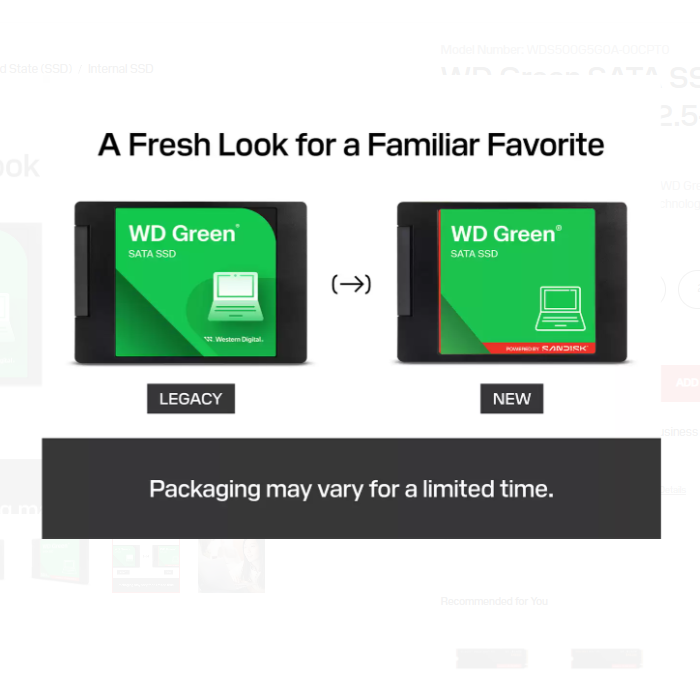 SSD gắn trong WD Green 2.5 inch SATA III 500GB  upto 545MB/s WDS500G5G0A - Bảo Hành 3 năm