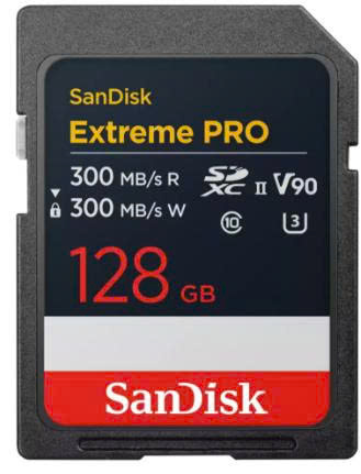 Thẻ nhớ SDXC Sandisk Extreme Pro 128GB V90 U3 C10 UHS-II 300MB/s SDSDXDM-128G-GN4IN - Bảo hành trọn đời