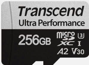 Thẻ nhớ MicroSDXC Transcend USD340S 256GB UHS-I U3 A2 upto 160MB/s TS256GUSD340S-A (kèm adaptor) - Bảo hành 5 năm