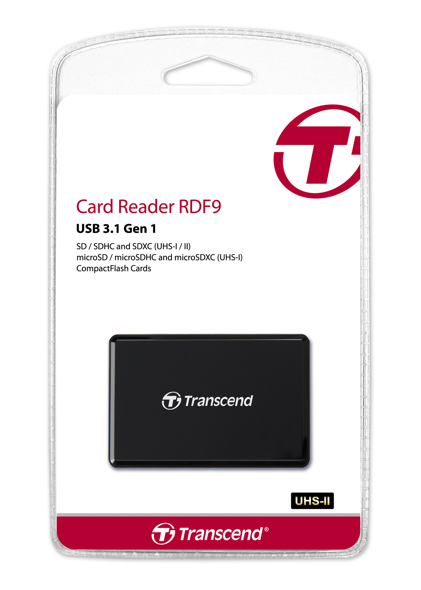 Đầu đọc thẻ nhớ All-in-1 USB 3.0/3.1 Transcend TS-F9K2 - Bảo hành 2 năm