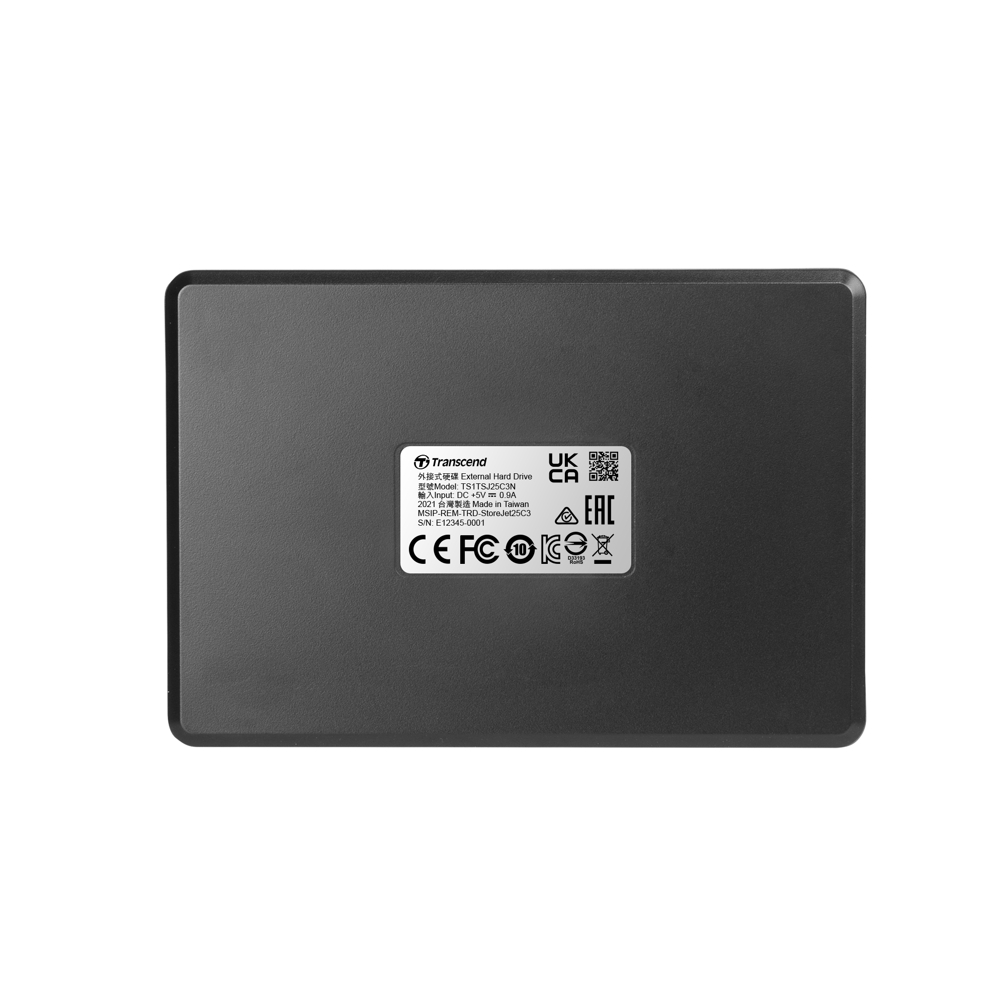 Ổ cứng di động HDD Transcend StoreJet Lightweight 25C3 2.5" 1TB 5Gbps Đen TS1TSJ25C3N -  Bảo hành 3 năm