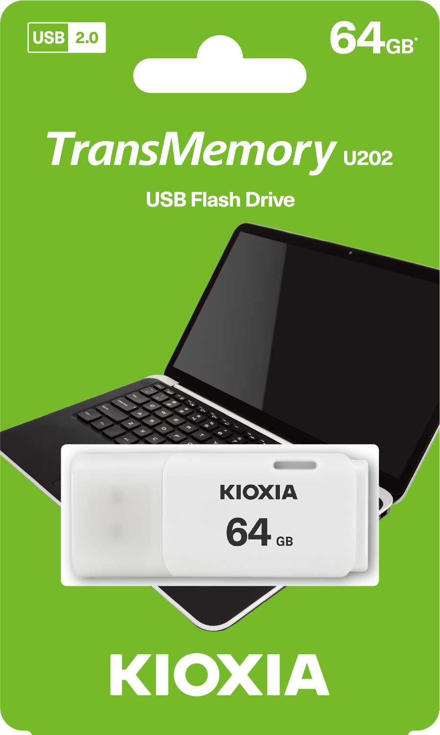USB 2.0 KIOXIA TransMemory U202 64GB upto 100MB/s LU202W064GG4 Trắng  - Bảo hành 5 năm
