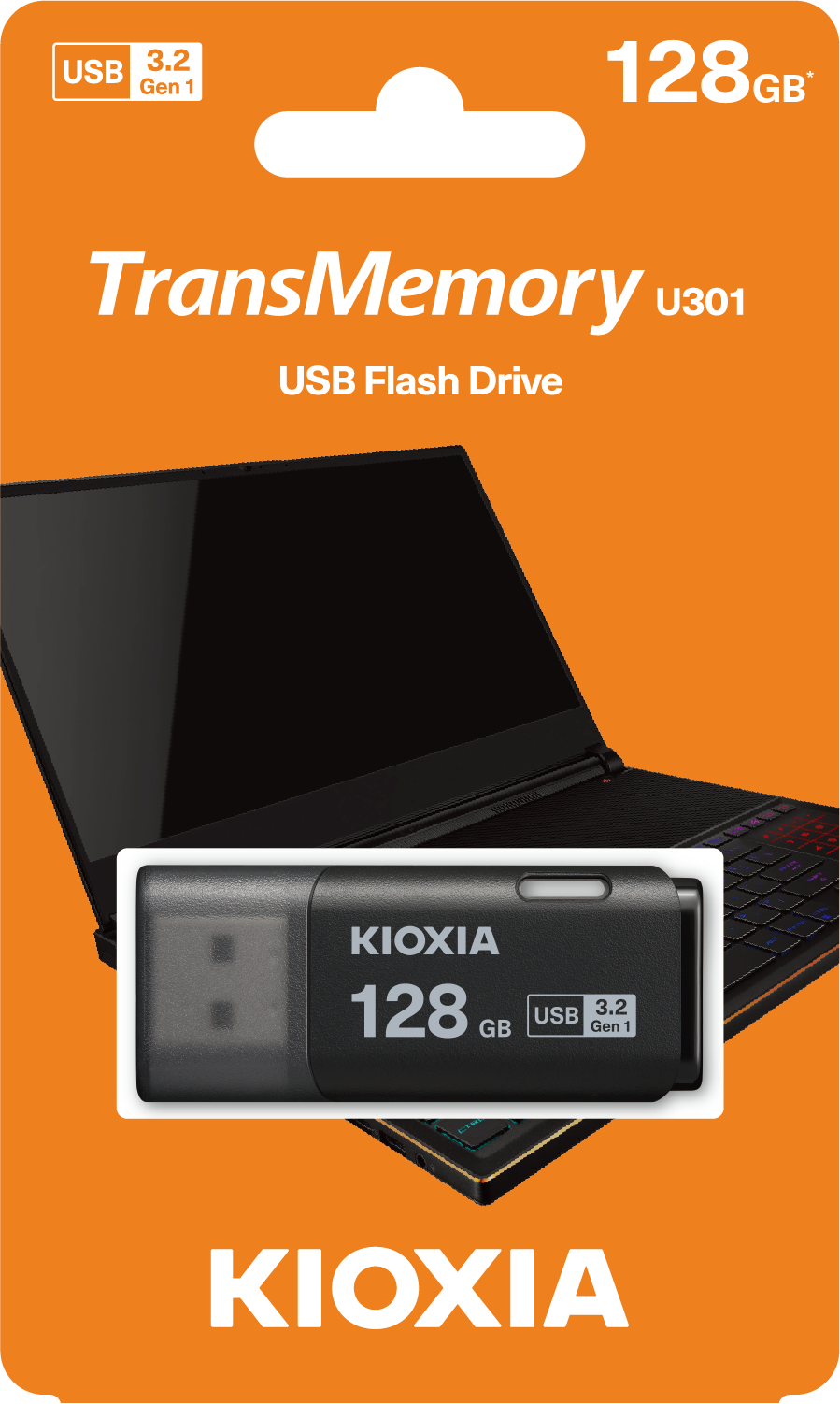 USB 3.2 KIOXIA TransMemory U301 128GB upto 100MB/s LU301K128GG4 Đen - Bảo hành 5 năm
